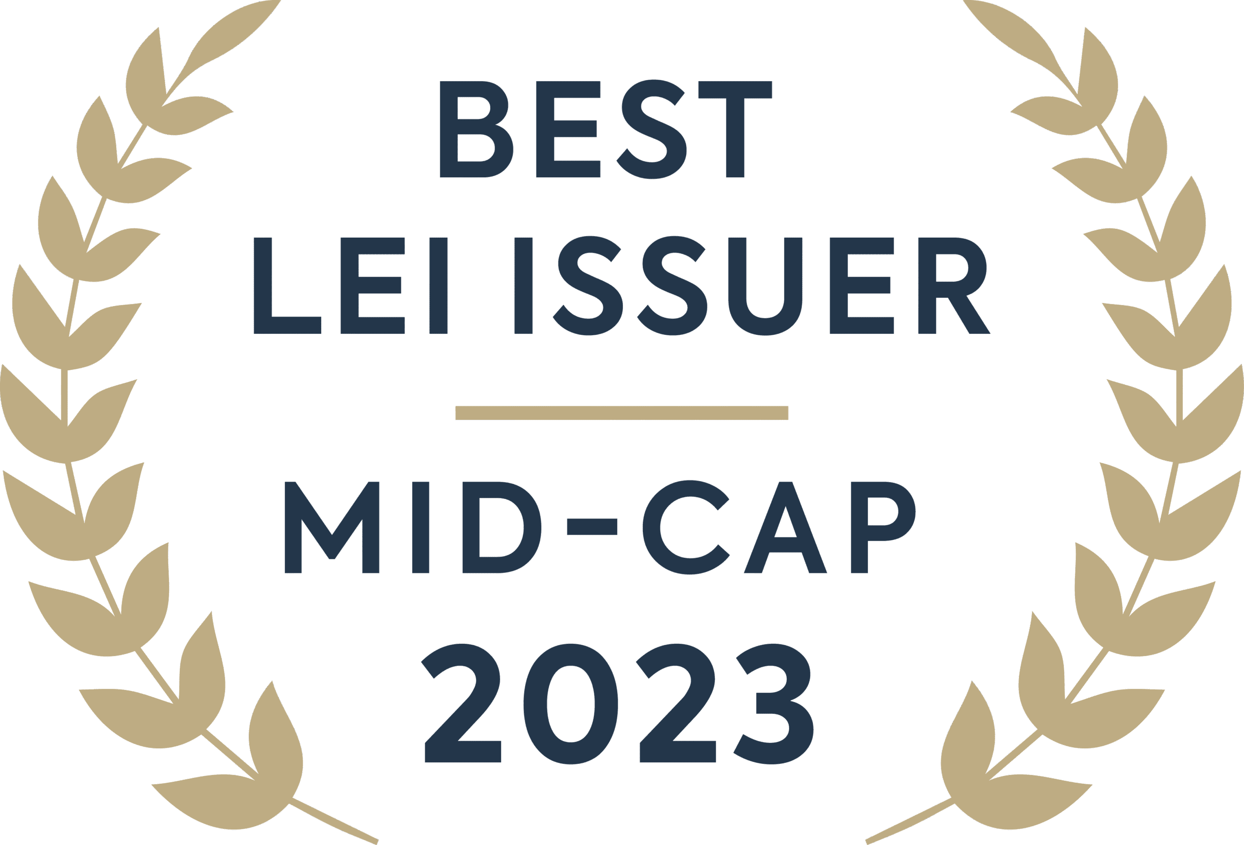Best Performing LEI Issuer 2023 mid-cap award